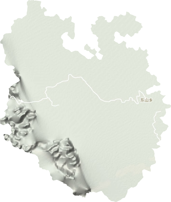 东山乡地形地图