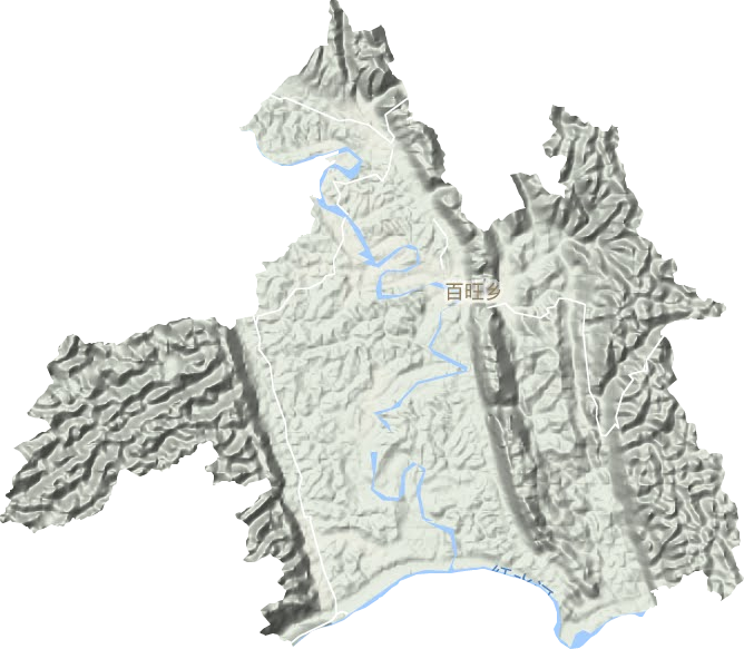 百旺镇地形地图