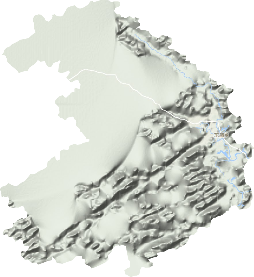 东庙乡地形地图