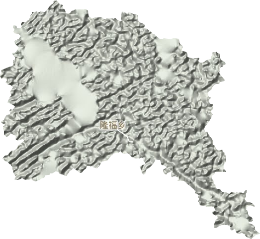隆福乡地形地图