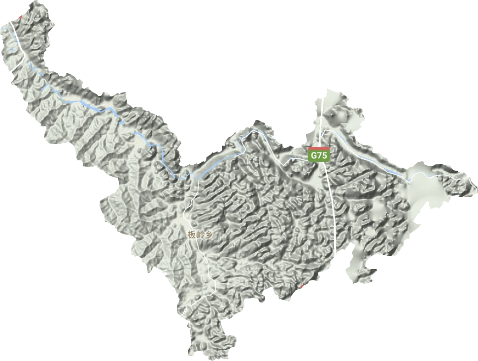 板岭乡地形地图