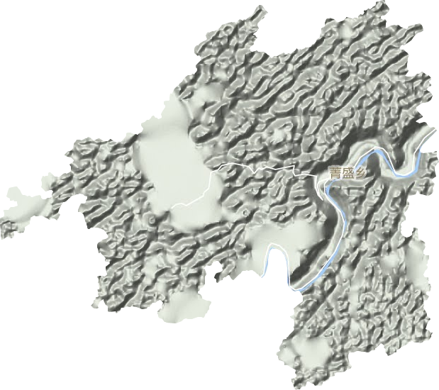 菁盛乡地形地图