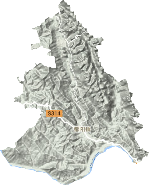 都阳镇地形地图
