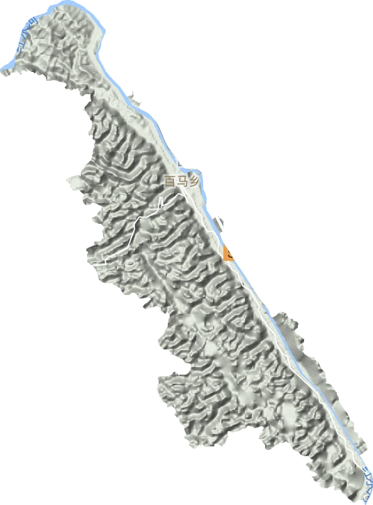 百马乡地形地图