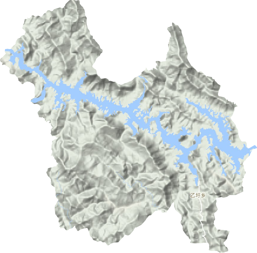 乙圩乡地形地图