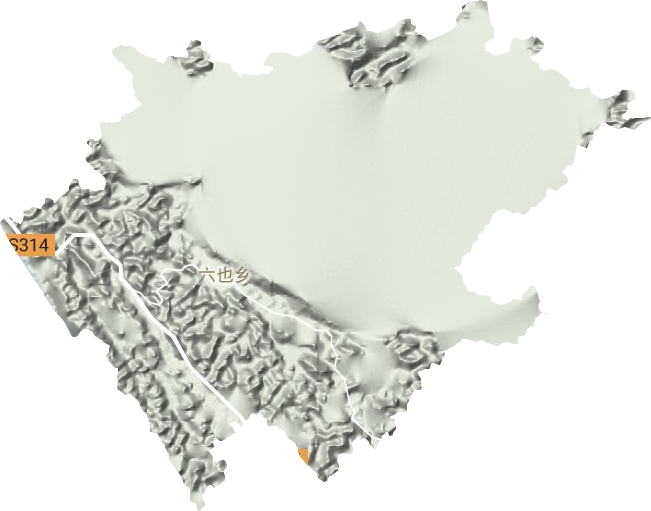 六也乡地形地图
