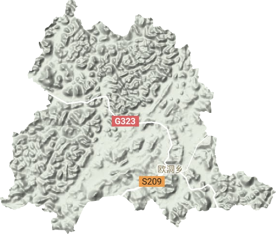 欧洞乡地形地图