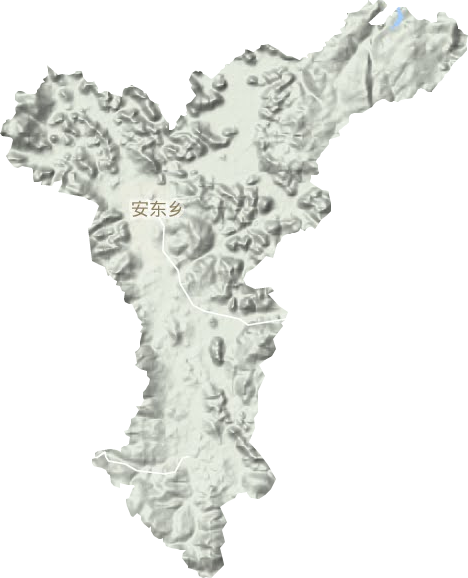 安东乡地形地图
