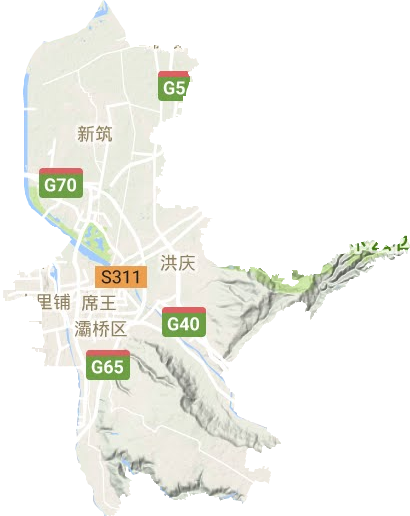 灞桥区地形地图