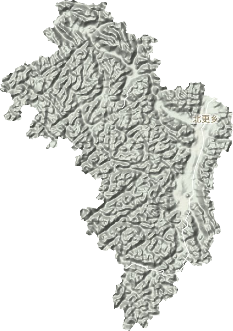北更乡地形地图