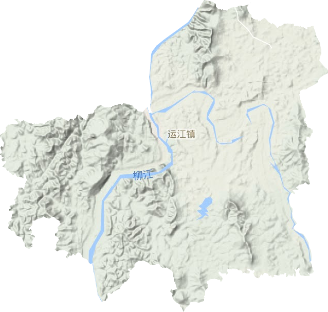 运江镇地形地图