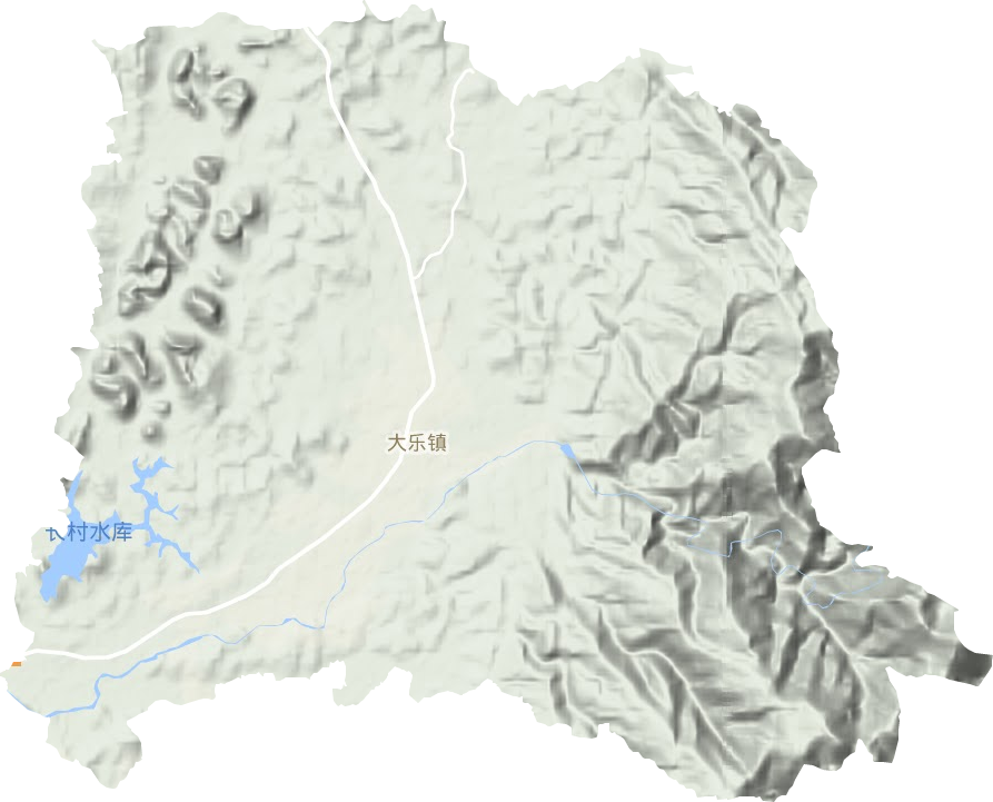 大乐镇地形地图