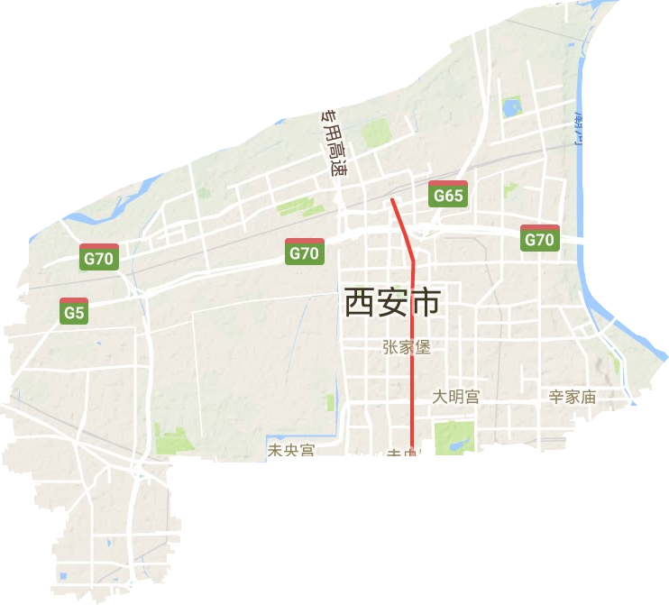 未央区地形地图