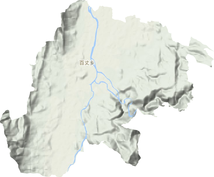百丈乡地形地图
