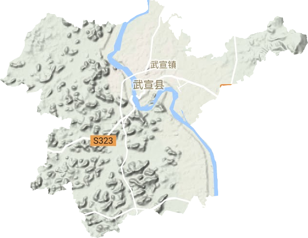 武宣镇地形地图