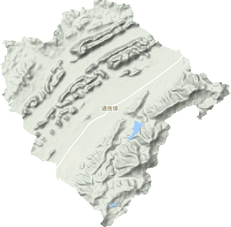 通挽镇地形地图