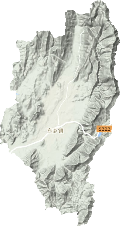 东乡镇地形地图