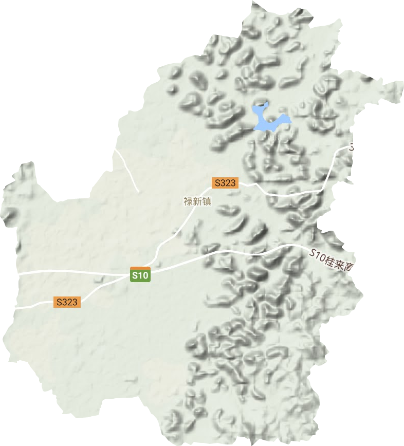 禄新镇地形地图