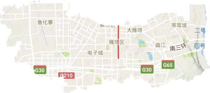 雁塔区地形地图