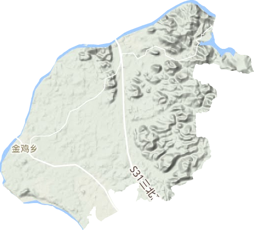 金鸡乡地形地图