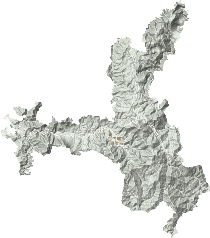 金秀镇地形地图