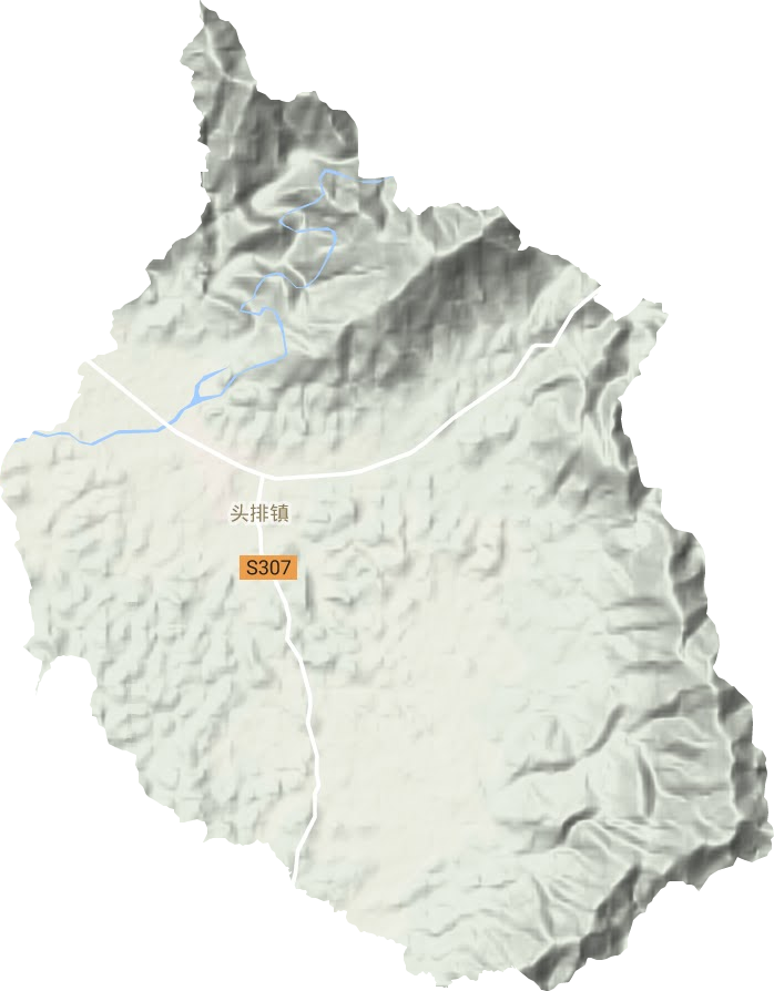 头排镇地形地图