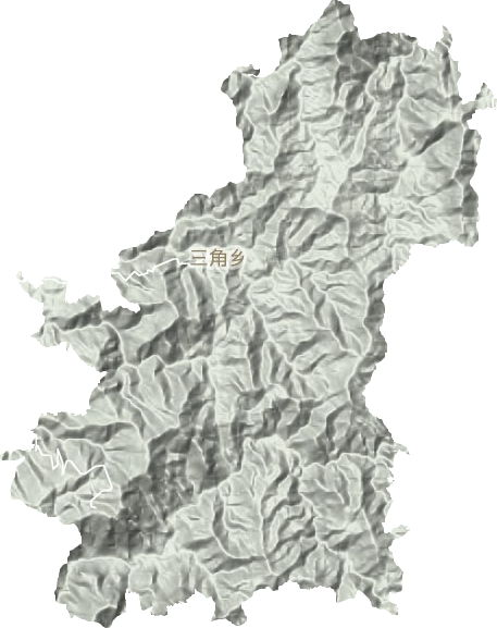 三角乡地形地图