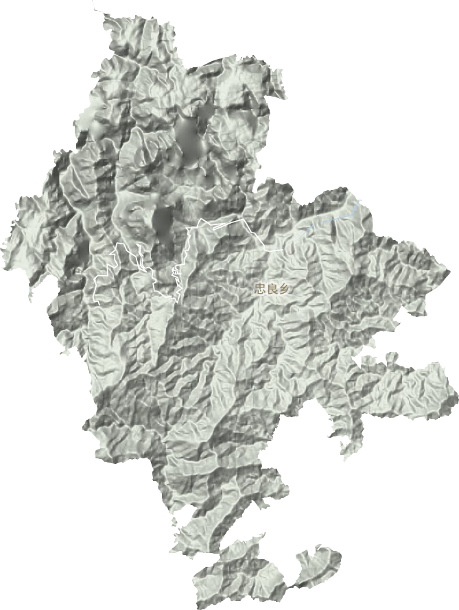 忠良乡地形地图