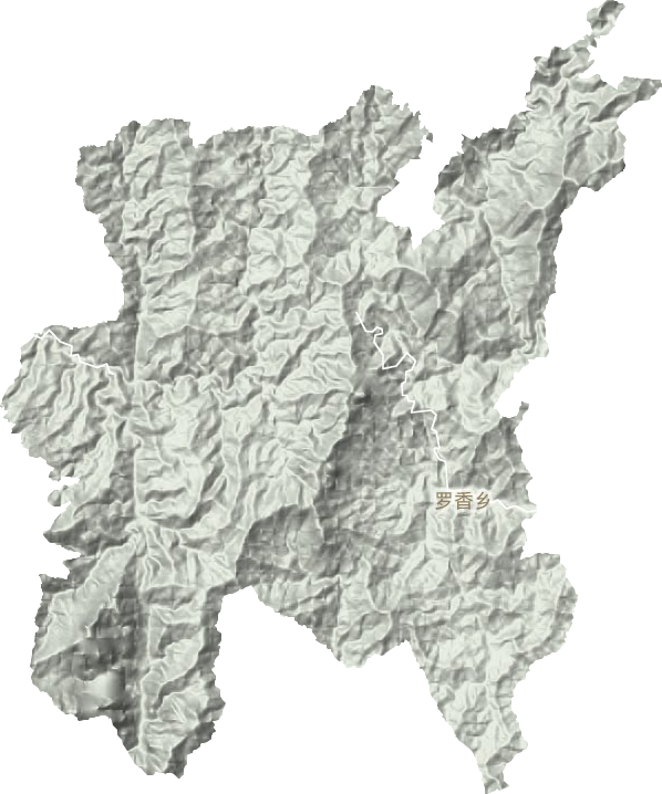 罗香乡地形地图