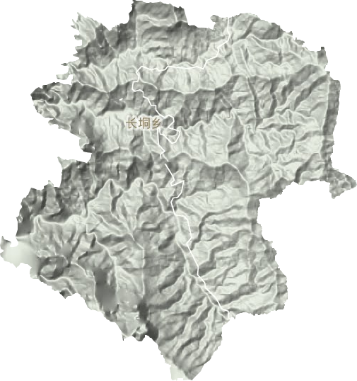 长垌乡地形地图