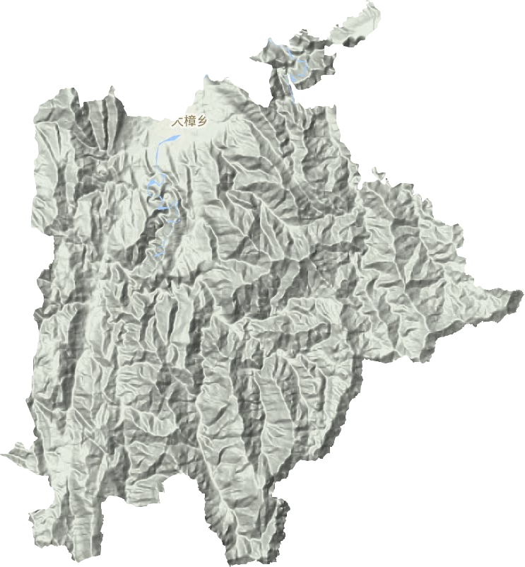 大樟乡地形地图