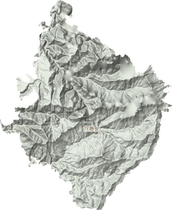 六巷乡地形地图