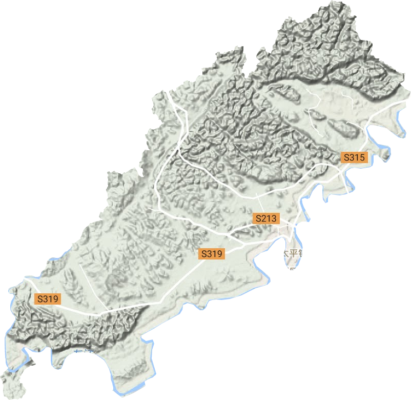 太平街道地形地图