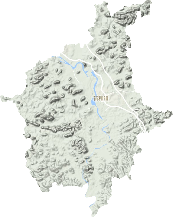 新和镇地形地图