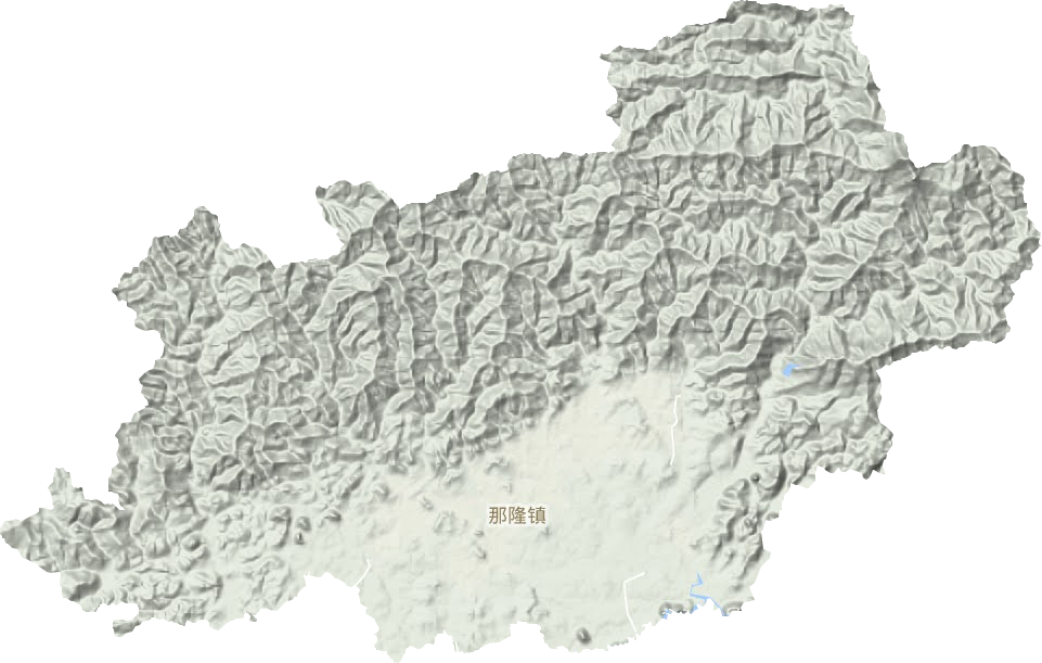 那隆镇地形地图