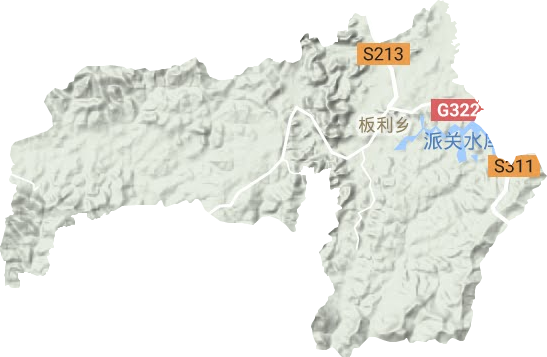 板利乡地形地图