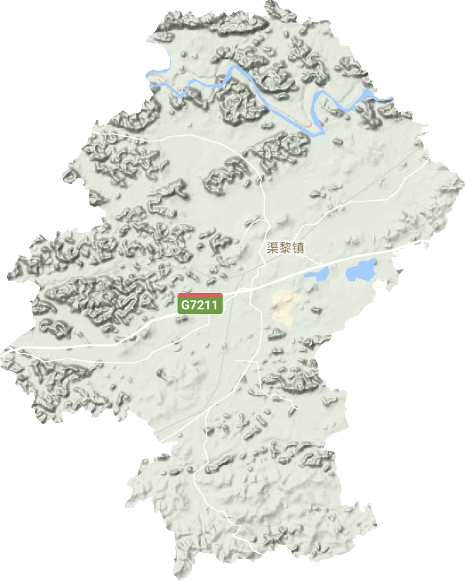 渠黎镇地形地图
