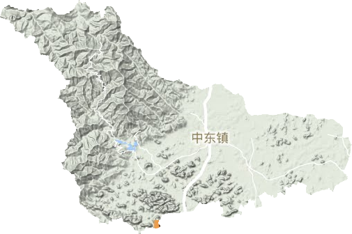 中东镇地形地图