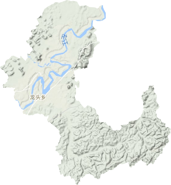 龙头乡地形地图