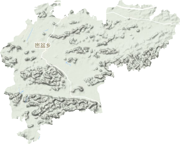 岜盆乡地形地图