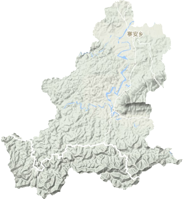 寨安乡地形地图