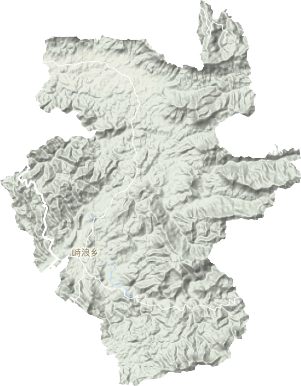峙浪乡地形地图