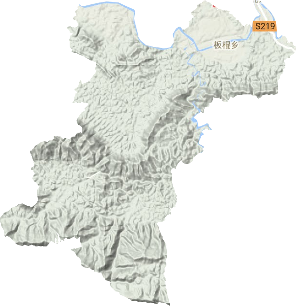 板棍乡地形地图