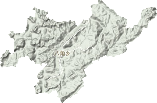 八角乡地形地图