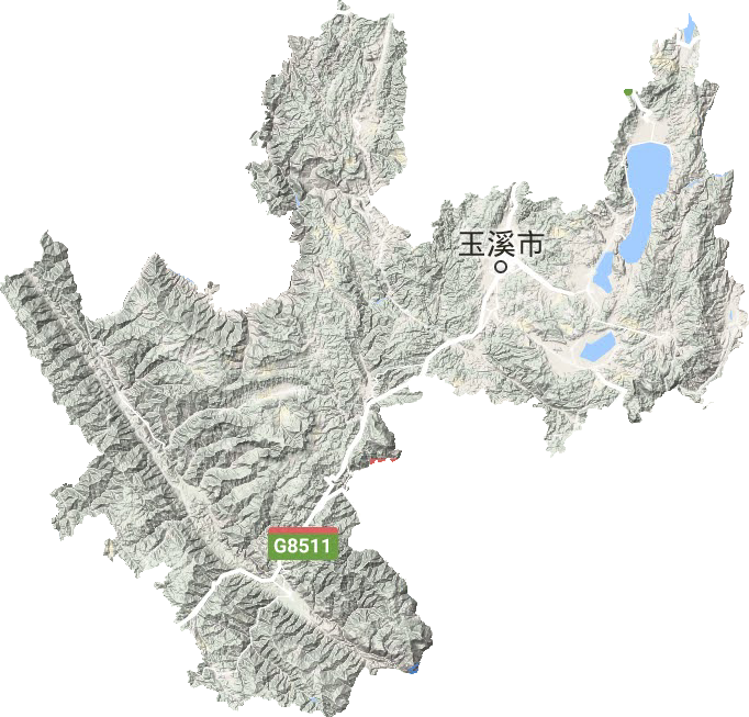 玉溪市地形地图