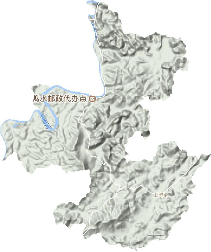 上降乡地形地图