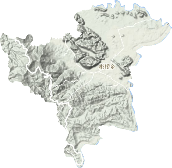 彬桥乡地形地图