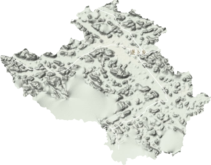逐卜乡地形地图