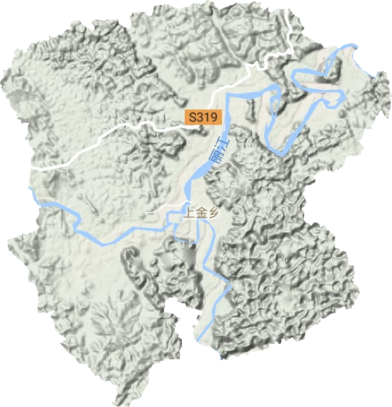 上金乡地形地图