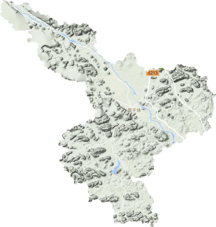 雷平镇地形地图